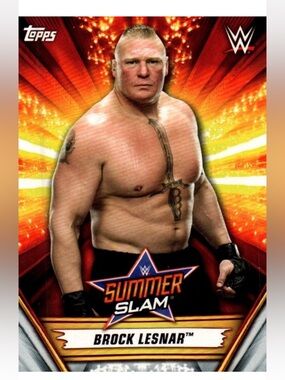 ❤️3/$10❤️ Brock Lesnar 2019 Topps Simmerslam WWE Wrestling Card
